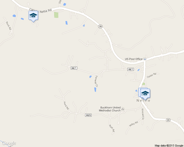 map of restaurants, bars, coffee shops, grocery stores, and more near Alderson in Nettie