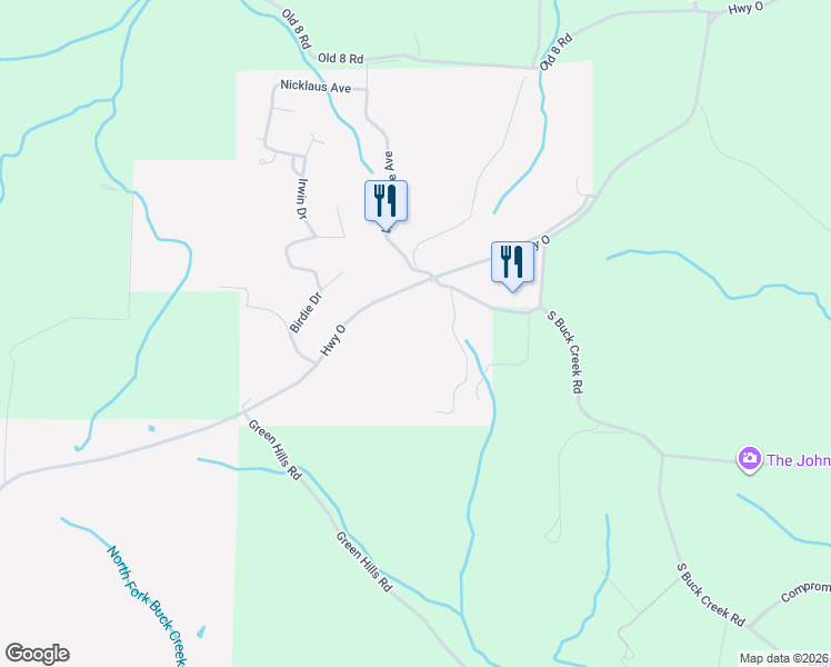 map of restaurants, bars, coffee shops, grocery stores, and more near 100-126 Deer Valley Lane in Gravois Mills