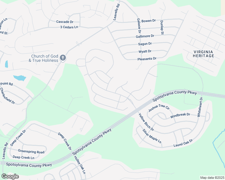 map of restaurants, bars, coffee shops, grocery stores, and more near 5809 New Berne Road in Fredericksburg