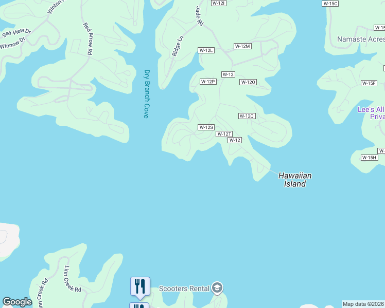 map of restaurants, bars, coffee shops, grocery stores, and more near 10-18 Co Road w-12S-3 in Rocky Mount