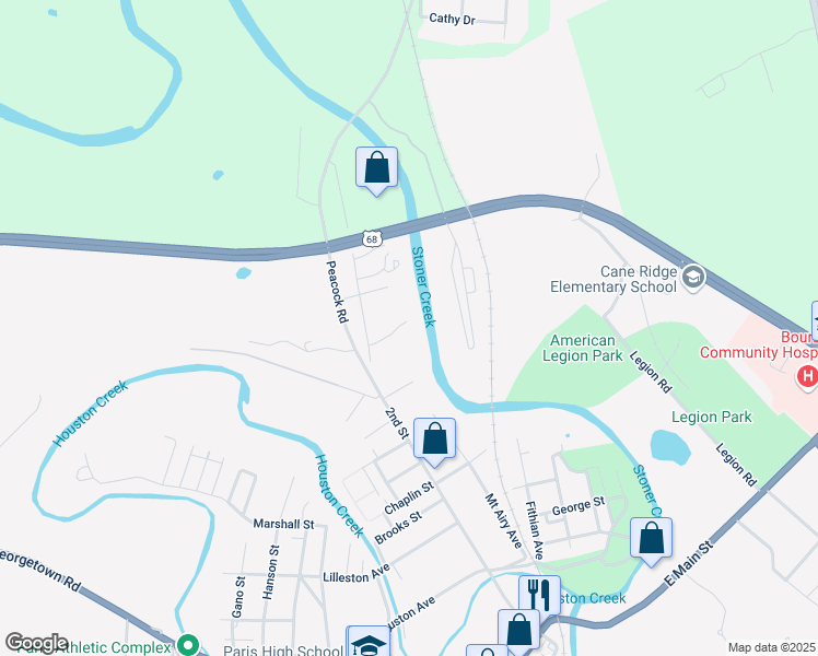 map of restaurants, bars, coffee shops, grocery stores, and more near 116 Maria Court in Paris