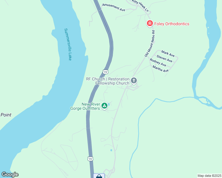 map of restaurants, bars, coffee shops, grocery stores, and more near 28 Breakwater Road in Mount Nebo