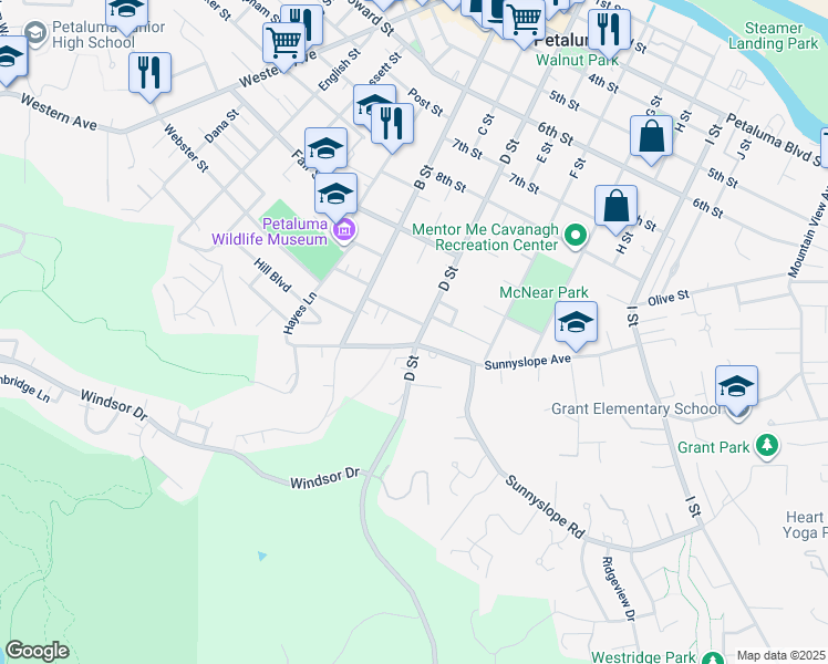 1102 D Street, Petaluma CA Walk Score