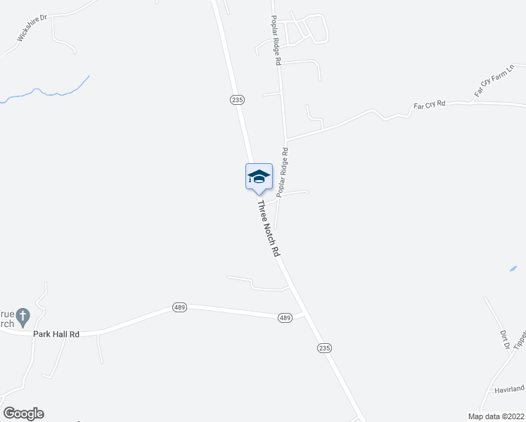 map of restaurants, bars, coffee shops, grocery stores, and more near Three Notch Road in Lexington Park