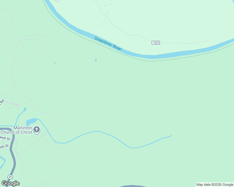 map of restaurants, bars, coffee shops, grocery stores, and more near Greenbrier River Trail in Marlinton