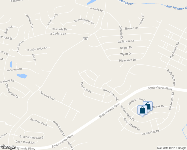 map of restaurants, bars, coffee shops, grocery stores, and more near 6004 Drewys Bluff Drive in Fredericksburg