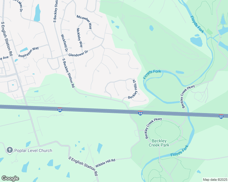 map of restaurants, bars, coffee shops, grocery stores, and more near 1104 Tindall Lane in Louisville