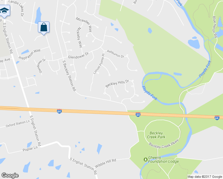 map of restaurants, bars, coffee shops, grocery stores, and more near 1104 Tindall Lane in Louisville