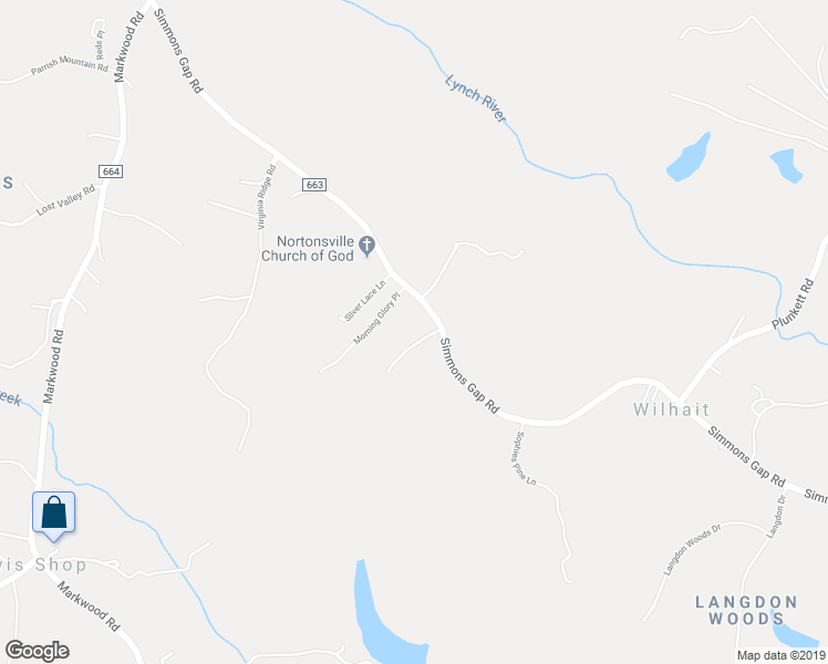 map of restaurants, bars, coffee shops, grocery stores, and more near 1425 Simmons Gap Road in Dyke