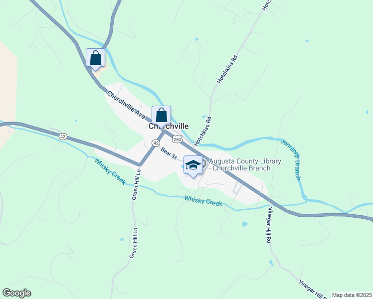 map of restaurants, bars, coffee shops, grocery stores, and more near 3756 Churchville Avenue in Churchville