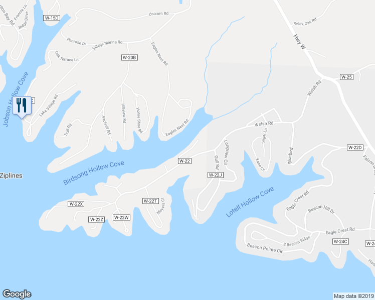 map of restaurants, bars, coffee shops, grocery stores, and more near 2 Summer Haven Road in Lake Ozark