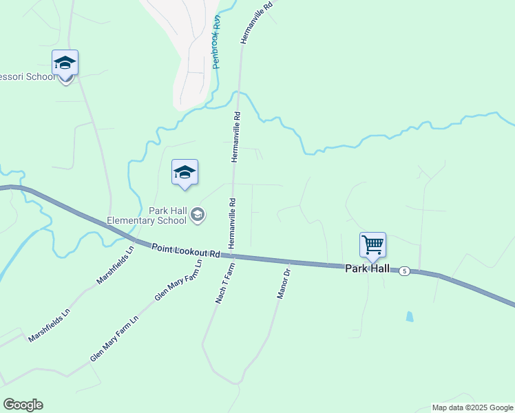 map of restaurants, bars, coffee shops, grocery stores, and more near 20296 Spitfire Court in Lexington Park