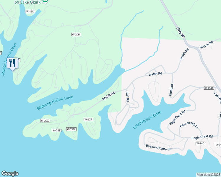 map of restaurants, bars, coffee shops, grocery stores, and more near 2 Summer Haven Road in Lake Ozark
