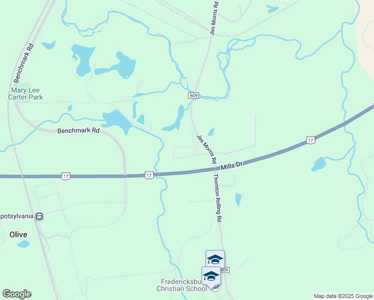 map of restaurants, bars, coffee shops, grocery stores, and more near 2711 Wheatland Station Way in Fredericksburg