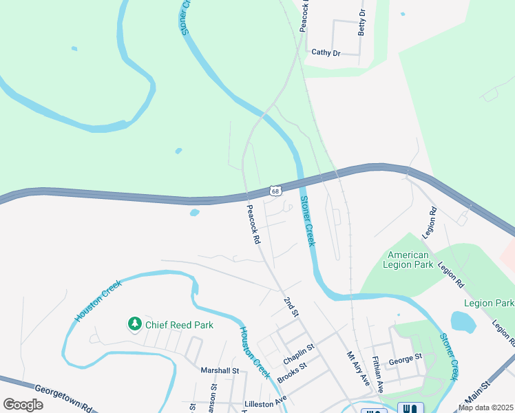 map of restaurants, bars, coffee shops, grocery stores, and more near 611 Old Peacock Road in Paris