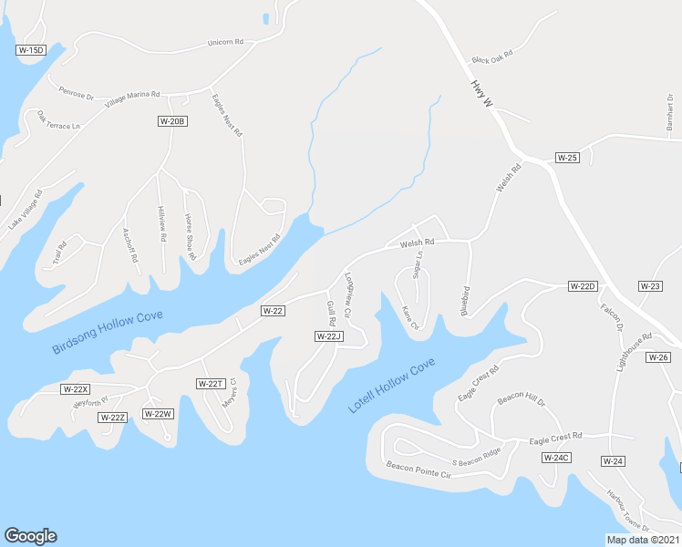 map of restaurants, bars, coffee shops, grocery stores, and more near 61 Welsh Road in Lake Ozark