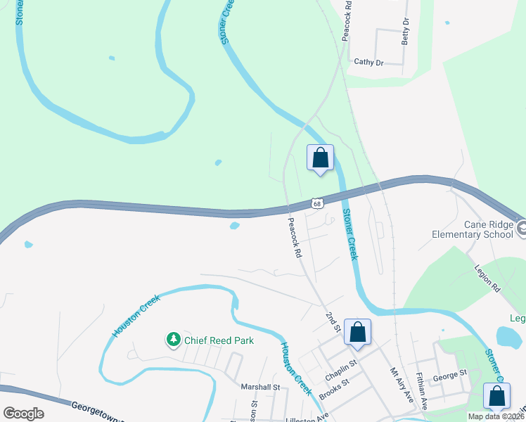 map of restaurants, bars, coffee shops, grocery stores, and more near Paris Bypass Road in Paris