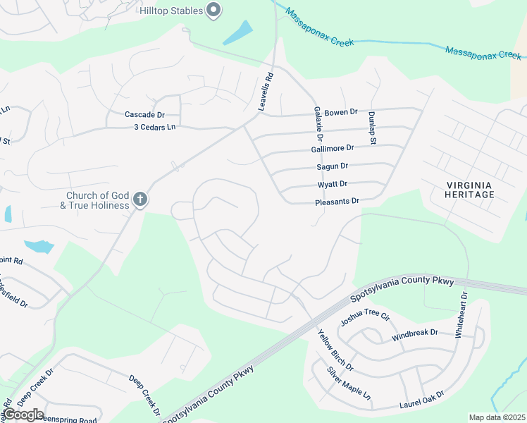 map of restaurants, bars, coffee shops, grocery stores, and more near 6204 New Berne Road in Fredericksburg