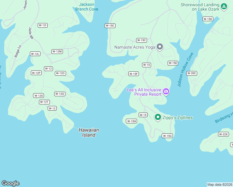 map of restaurants, bars, coffee shops, grocery stores, and more near 2-22 Sherwood Drive in Eldon