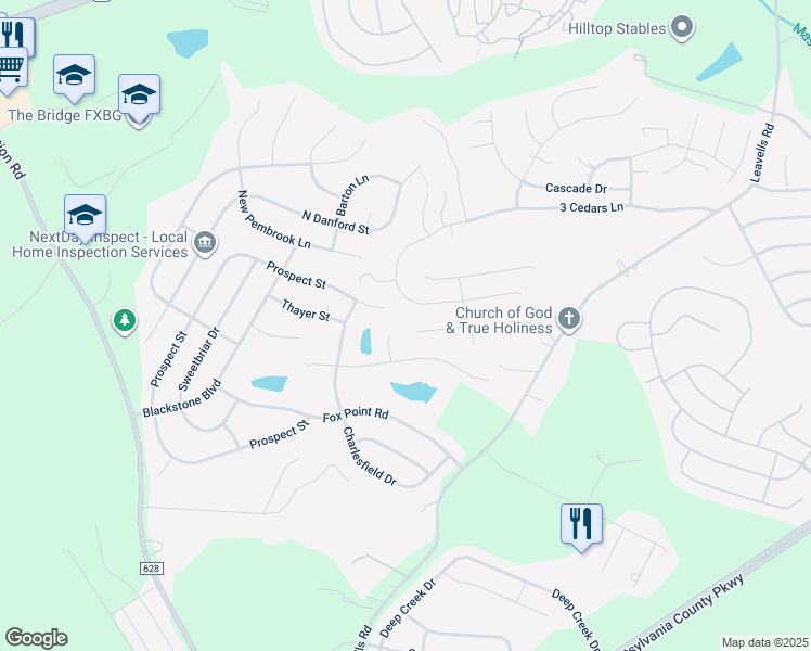 map of restaurants, bars, coffee shops, grocery stores, and more near 6011 Wickenden Street in Fredericksburg