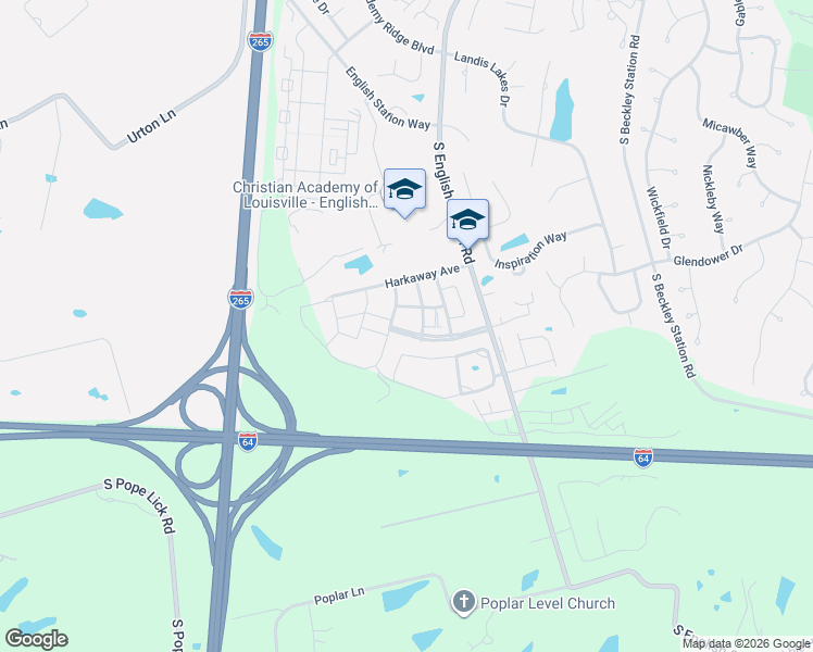 map of restaurants, bars, coffee shops, grocery stores, and more near 14407 Signature Point Drive in Louisville