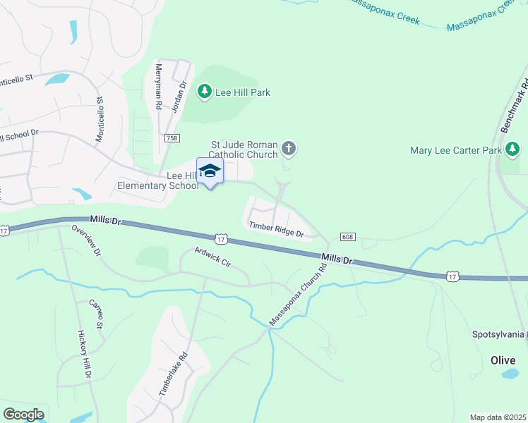 map of restaurants, bars, coffee shops, grocery stores, and more near 3603 Goldenfield Lane in Fredericksburg