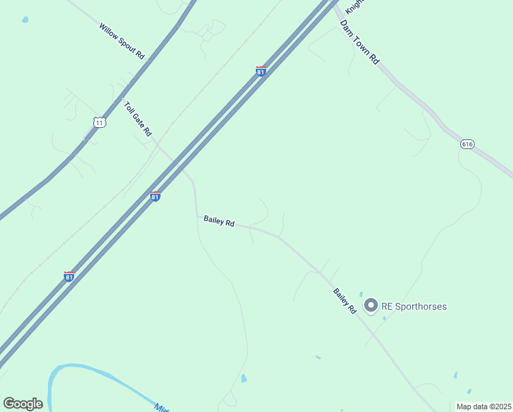 map of restaurants, bars, coffee shops, grocery stores, and more near 72 Bailey Road in Augusta County