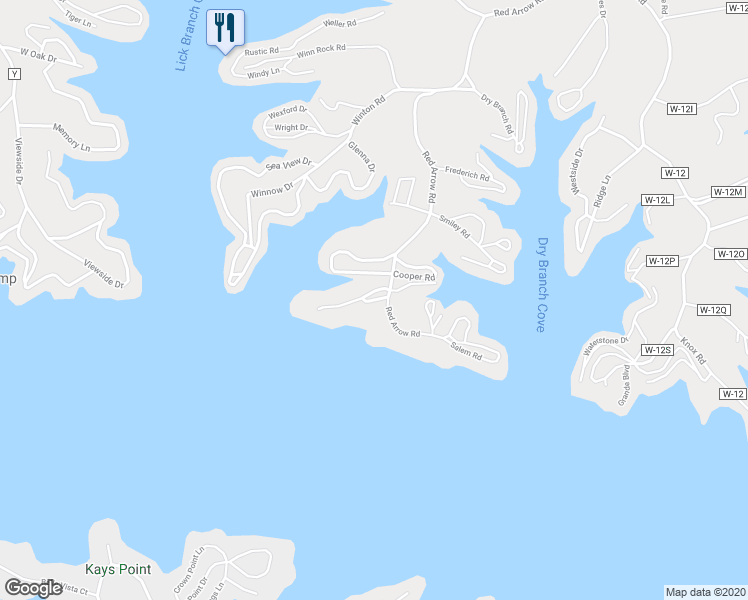 map of restaurants, bars, coffee shops, grocery stores, and more near Dalton Drive in Rocky Mount