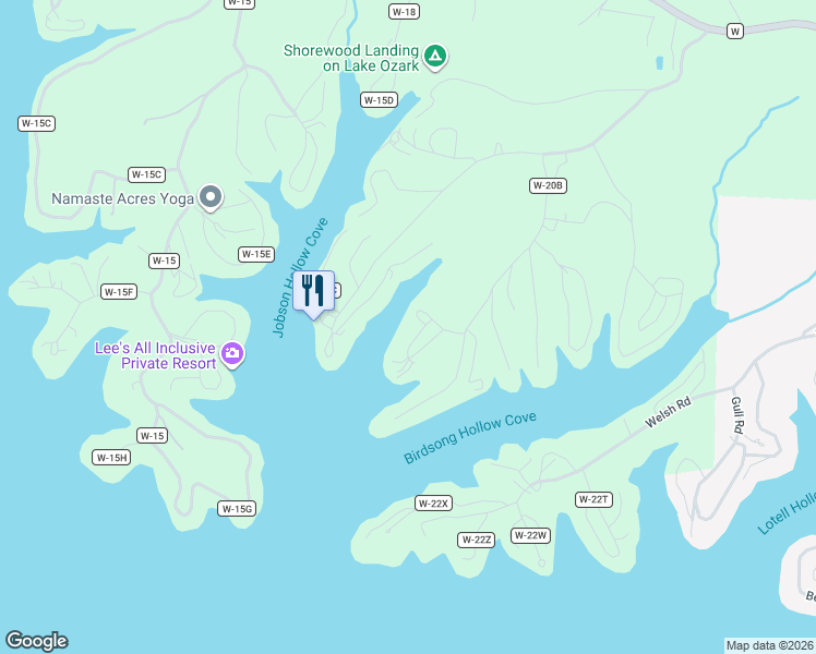 map of restaurants, bars, coffee shops, grocery stores, and more near 30 Trail Road in Eldon