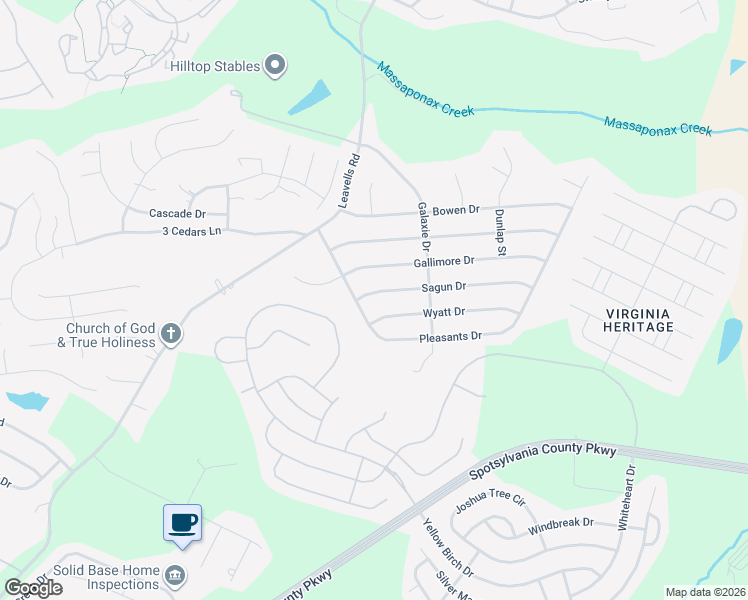 map of restaurants, bars, coffee shops, grocery stores, and more near 104 Sagun Drive in Fredericksburg