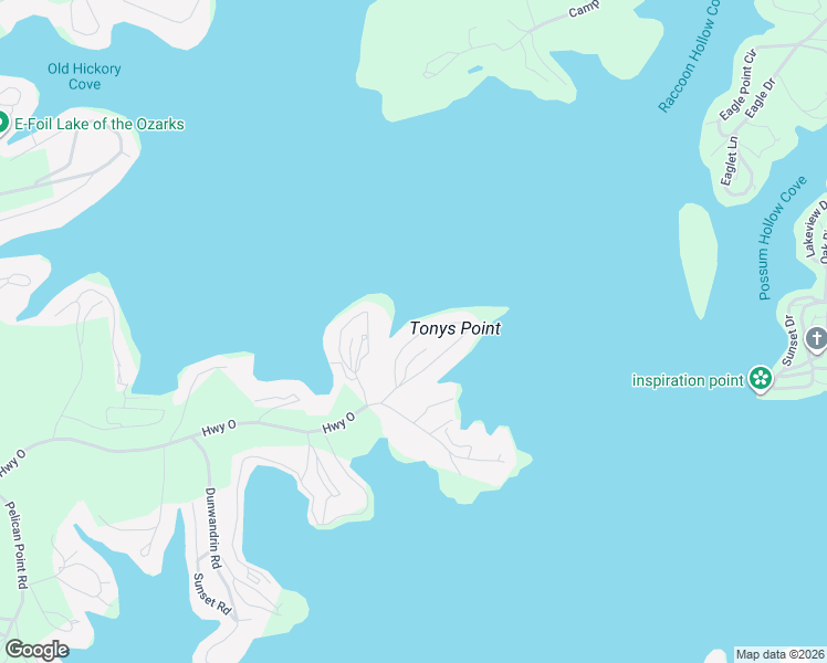 map of restaurants, bars, coffee shops, grocery stores, and more near 31556 Tony's Point in Gravois Mills