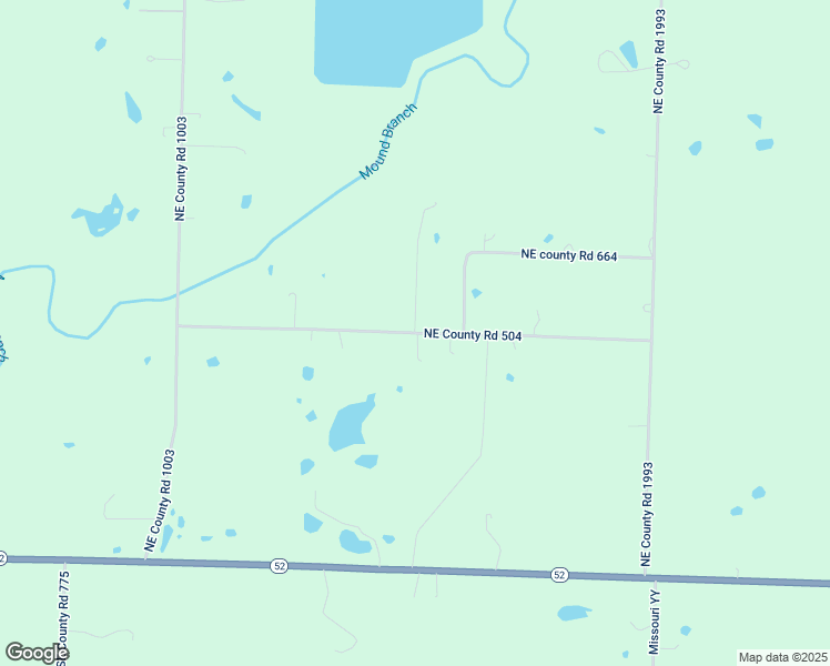 map of restaurants, bars, coffee shops, grocery stores, and more near Northeast County Road 504 in Bates County