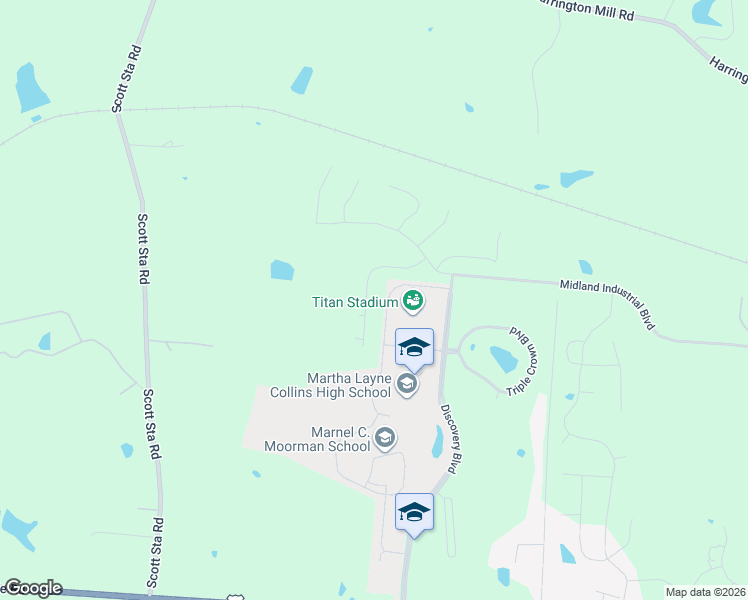 map of restaurants, bars, coffee shops, grocery stores, and more near Discovery Boulevard in Shelbyville