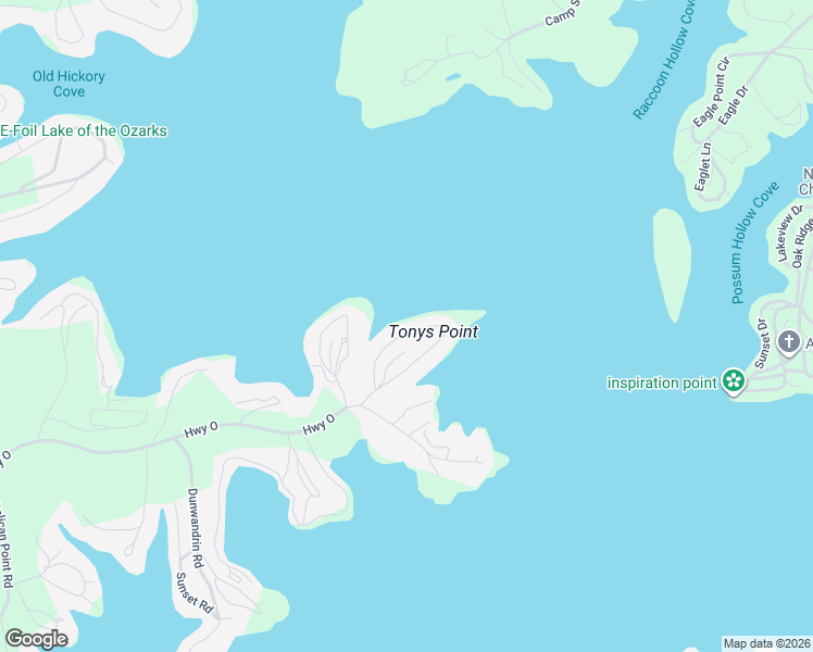 map of restaurants, bars, coffee shops, grocery stores, and more near 31556 Tony's Point in Gravois Mills