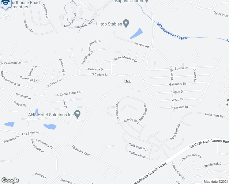 map of restaurants, bars, coffee shops, grocery stores, and more near 9803 Leavells Road in Fredericksburg