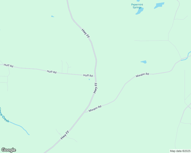 map of restaurants, bars, coffee shops, grocery stores, and more near 8601 Highway FF in Grubville