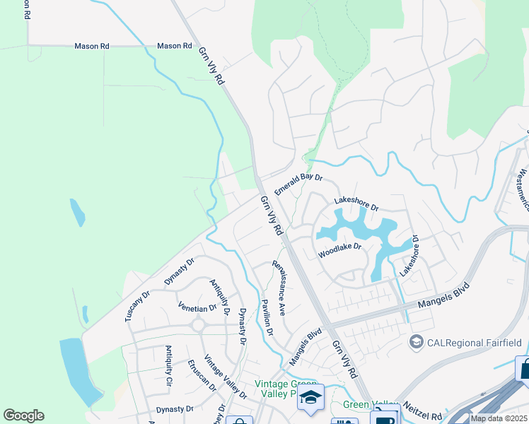 map of restaurants, bars, coffee shops, grocery stores, and more near 5248 Tapestry Court in Fairfield