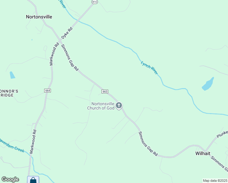 map of restaurants, bars, coffee shops, grocery stores, and more near 1520 Simmons Gap Road in Dyke