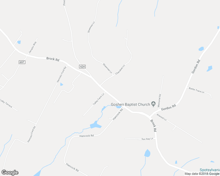map of restaurants, bars, coffee shops, grocery stores, and more near 8611 Brock Road in Spotsylvania Courthouse
