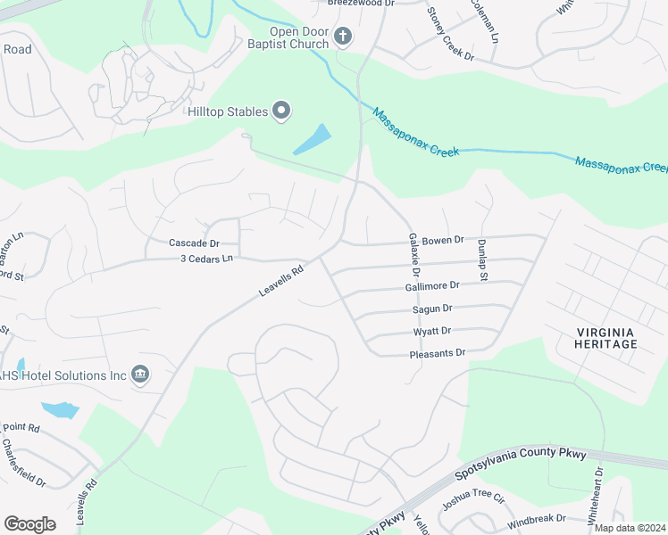 map of restaurants, bars, coffee shops, grocery stores, and more near 101 Patterson Avenue in Fredericksburg