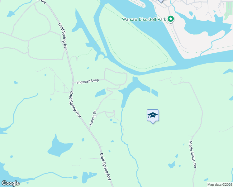 map of restaurants, bars, coffee shops, grocery stores, and more near 31701-31799 Sleigh Lane in Warsaw