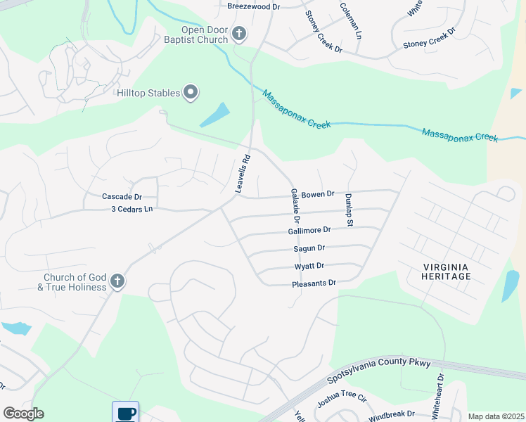 map of restaurants, bars, coffee shops, grocery stores, and more near 113 Patterson Avenue in Fredericksburg
