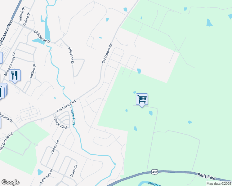 map of restaurants, bars, coffee shops, grocery stores, and more near Unnamed Road in Georgetown