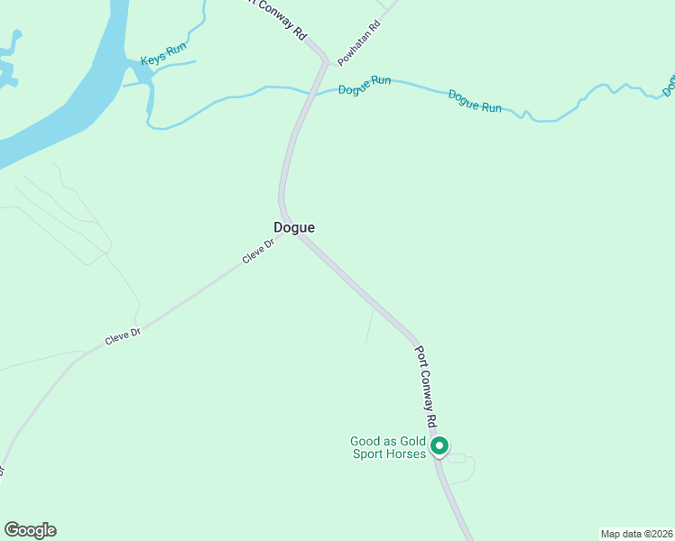 map of restaurants, bars, coffee shops, grocery stores, and more near Port Conway Road in King George