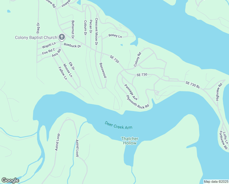 map of restaurants, bars, coffee shops, grocery stores, and more near Bedford Road in Edwards