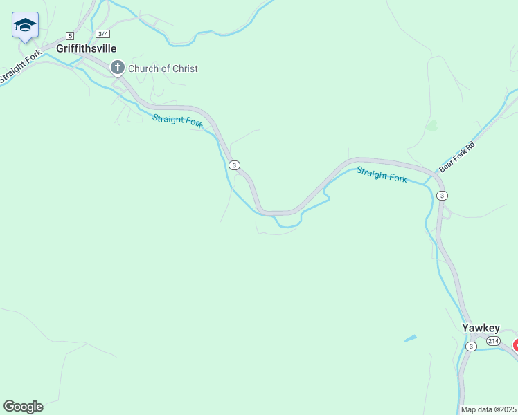 map of restaurants, bars, coffee shops, grocery stores, and more near West Virginia 3 in GRIFFITHSVLE