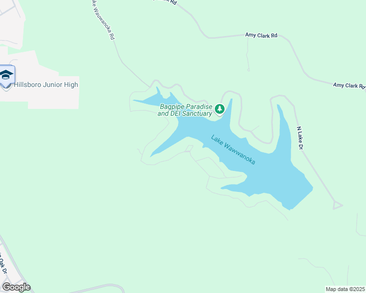 map of restaurants, bars, coffee shops, grocery stores, and more near 136 South Lake Drive in Hillsboro