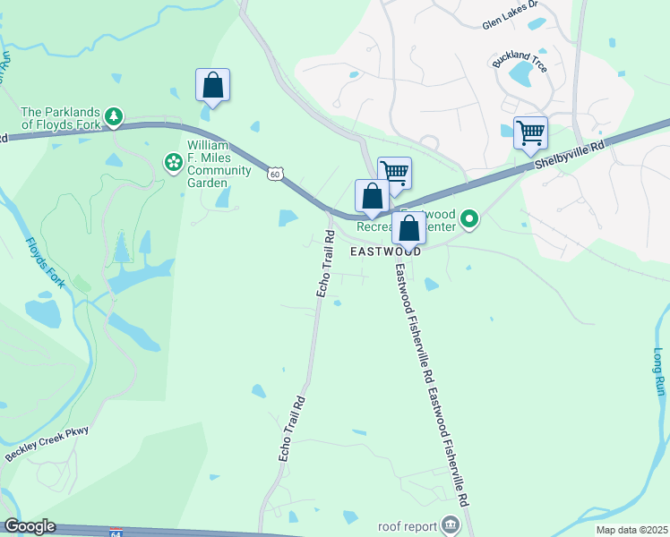 map of restaurants, bars, coffee shops, grocery stores, and more near 207 Gilliland Road in Louisville