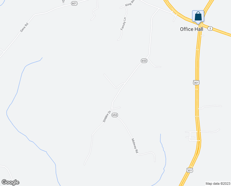 map of restaurants, bars, coffee shops, grocery stores, and more near 13200 Midway Road in King George