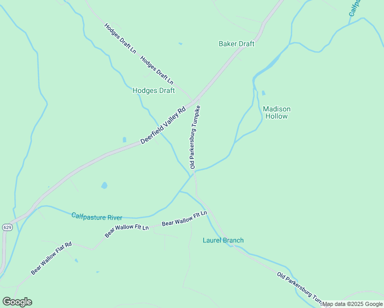 map of restaurants, bars, coffee shops, grocery stores, and more near Old Parkersburg Turnpike in West Augusta